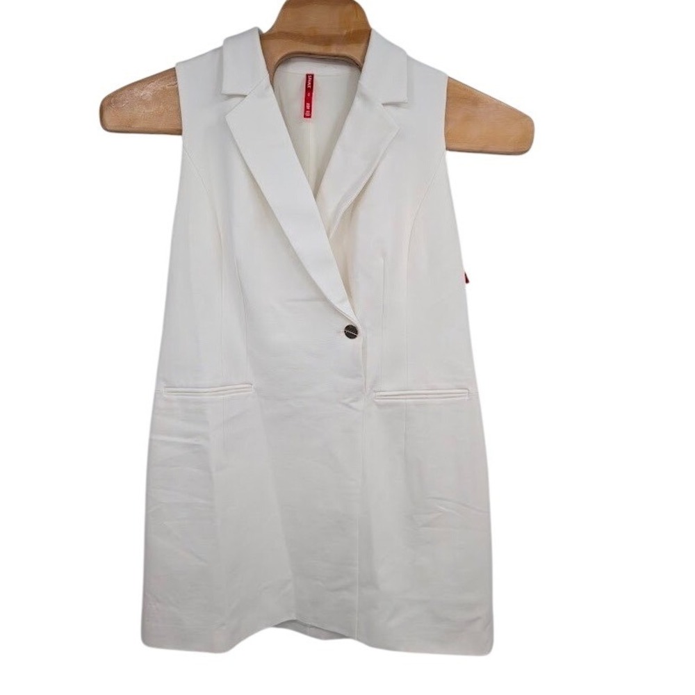 Spanx Ponte Sleeveless Vest Dress White Stretch Midi NWT‎ Women's sz XL